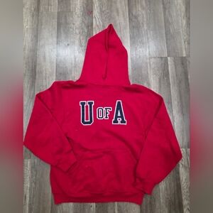 Red U of A Men's Hoodie College Russel Streetwear Gorpcore Y2K
